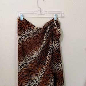 Von Saken Women's size Medium Vintage Animal Print Midi Skirt